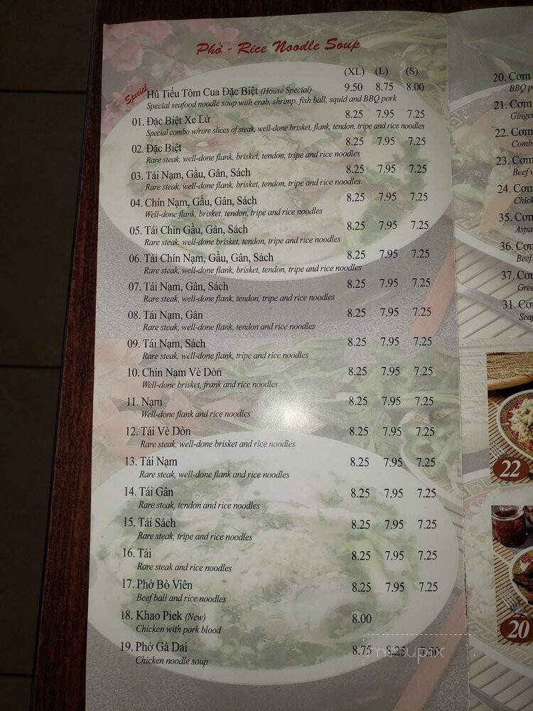 Pho 99 - Fresno, CA menu_pic