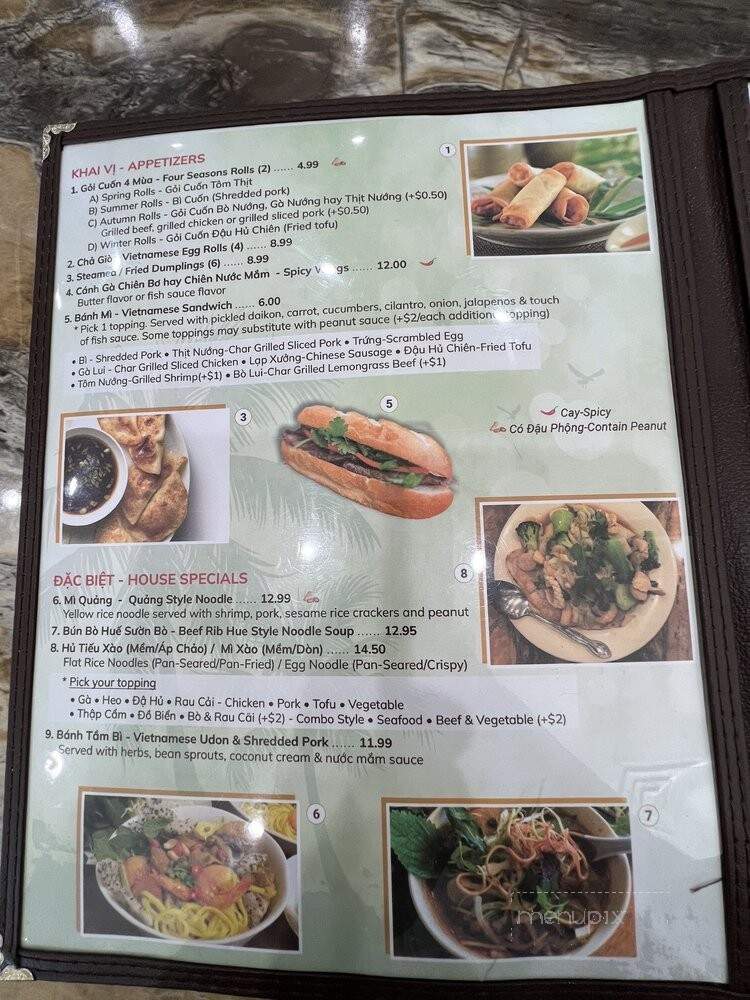 Que Huong Bistro - Houston, TX menu_pic