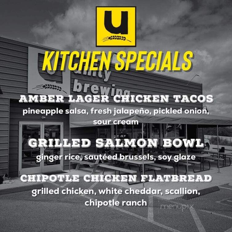 Unity Brewing - Latrobe, PA menu_pic