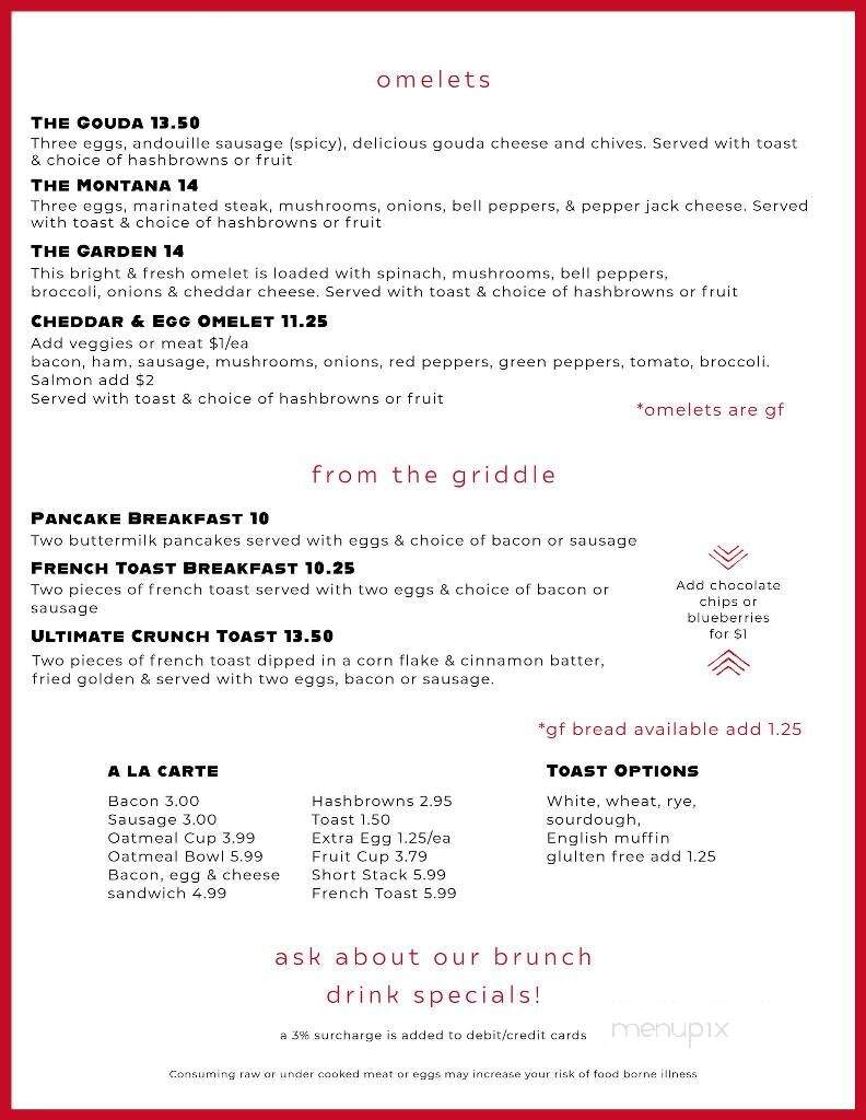 Split Rock Restaurant & Bar - Bigfork, MT menu_pic