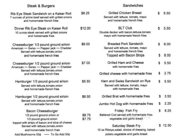 Bridgeport Inn - Antioch, IL menu_pic