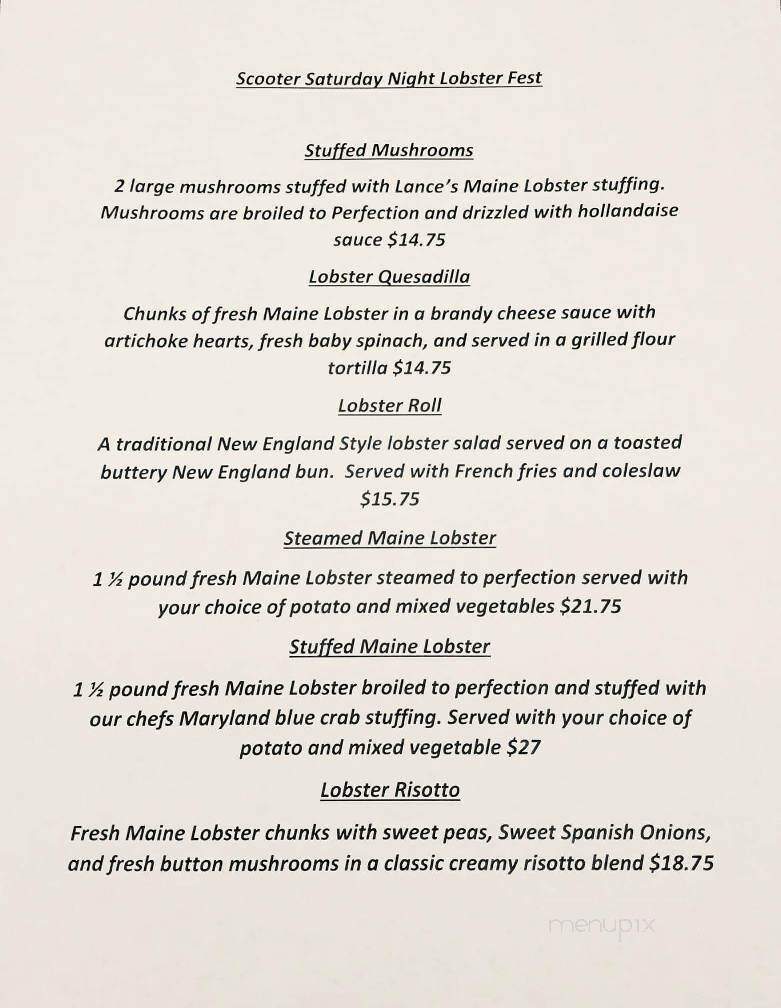 Scooters - Hobe Sound, FL menu_pic