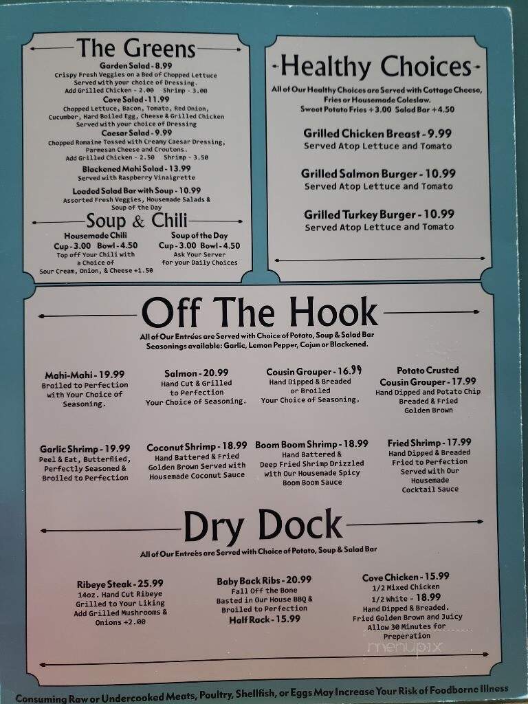 Captain's Cove - Ottawa, IL menu_pic