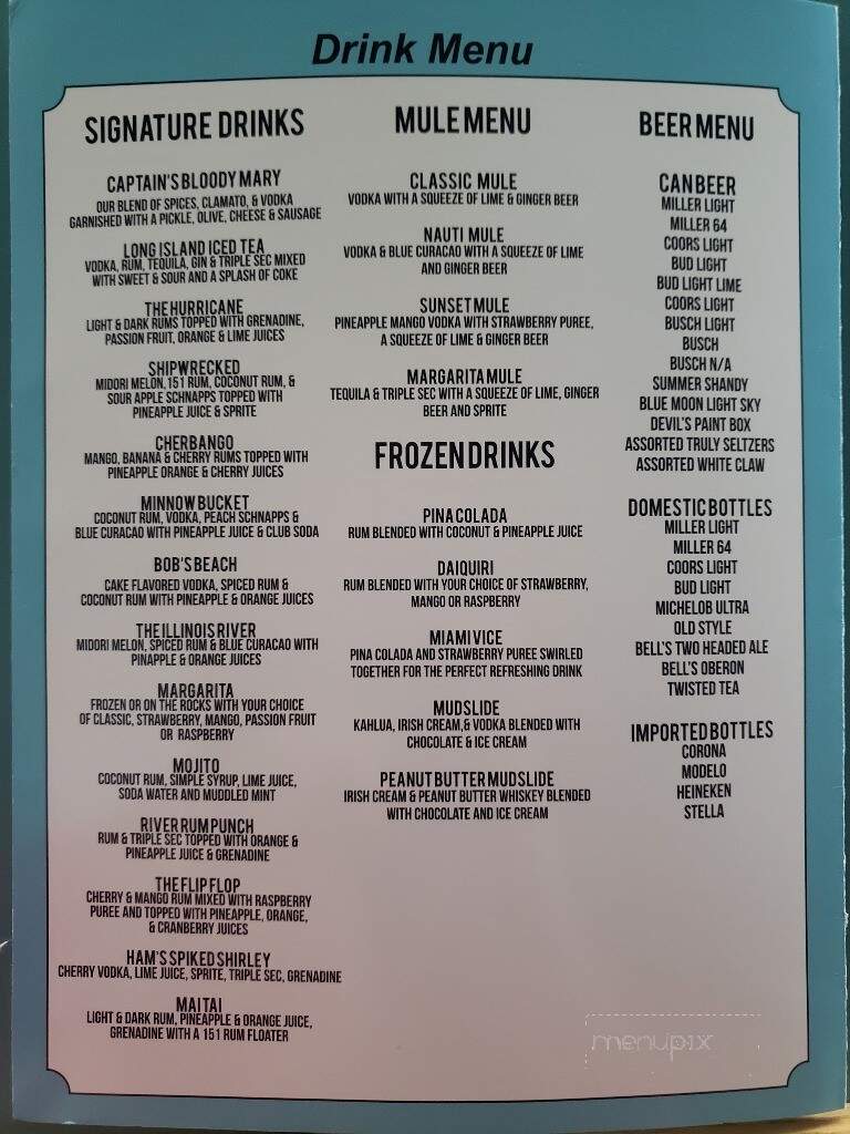 Captain's Cove - Ottawa, IL menu_pic