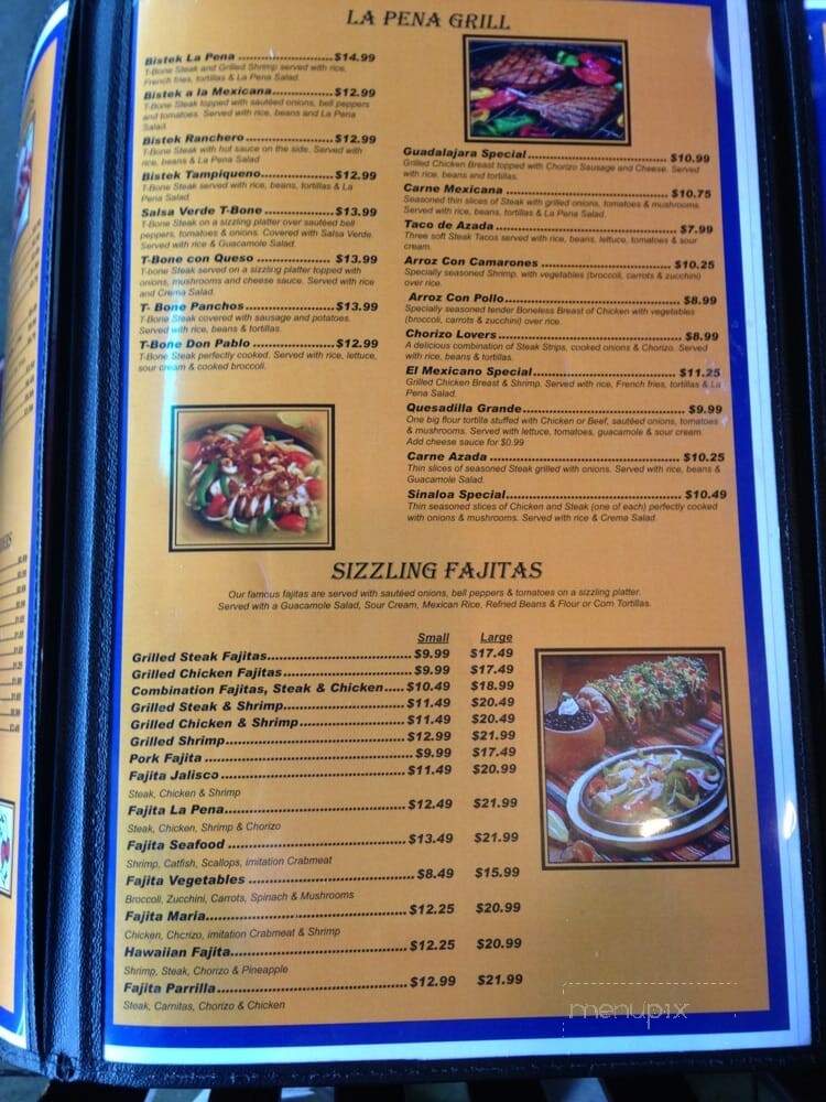 La Pena - Hazard, KY menu_pic