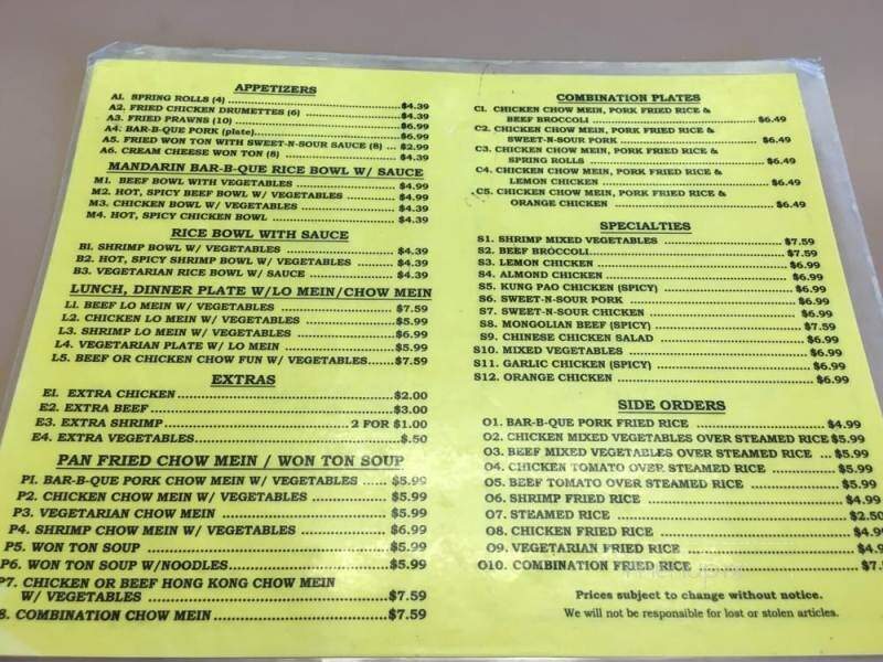 Hao's Kitchen - Merced, CA menu_pic