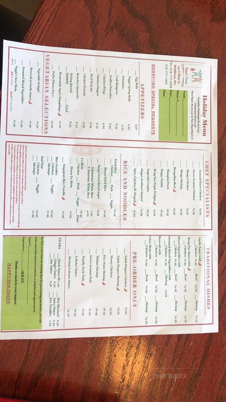 Tung's Taste - Middleton, MA