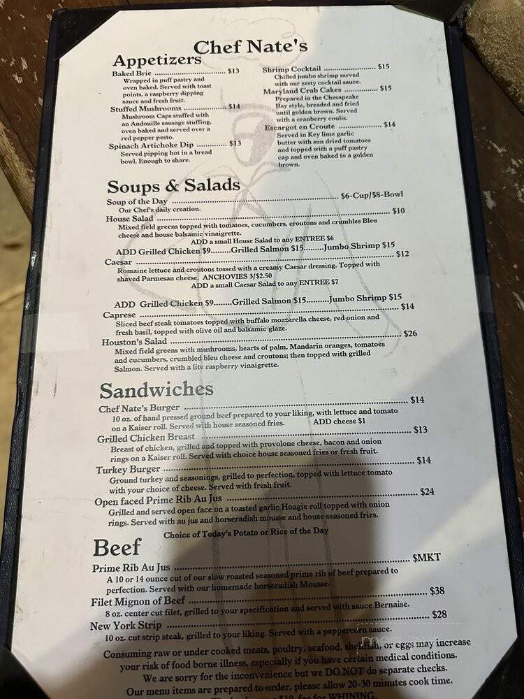 Chef Nate's - Wilton Manors, FL menu_pic