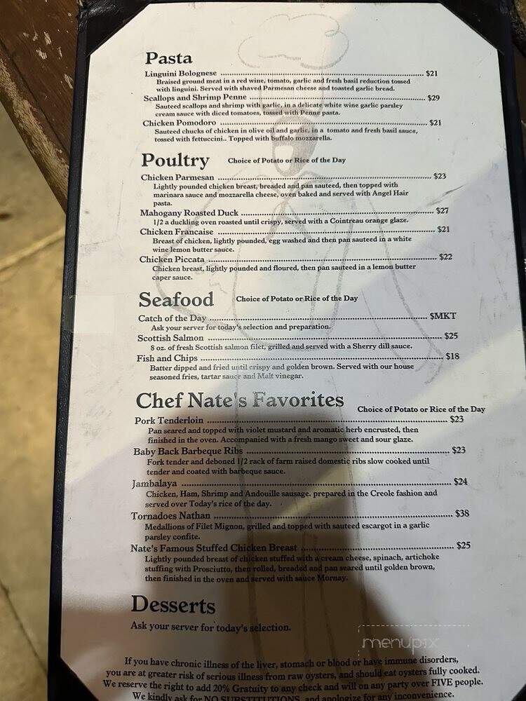 Chef Nate's - Wilton Manors, FL menu_pic