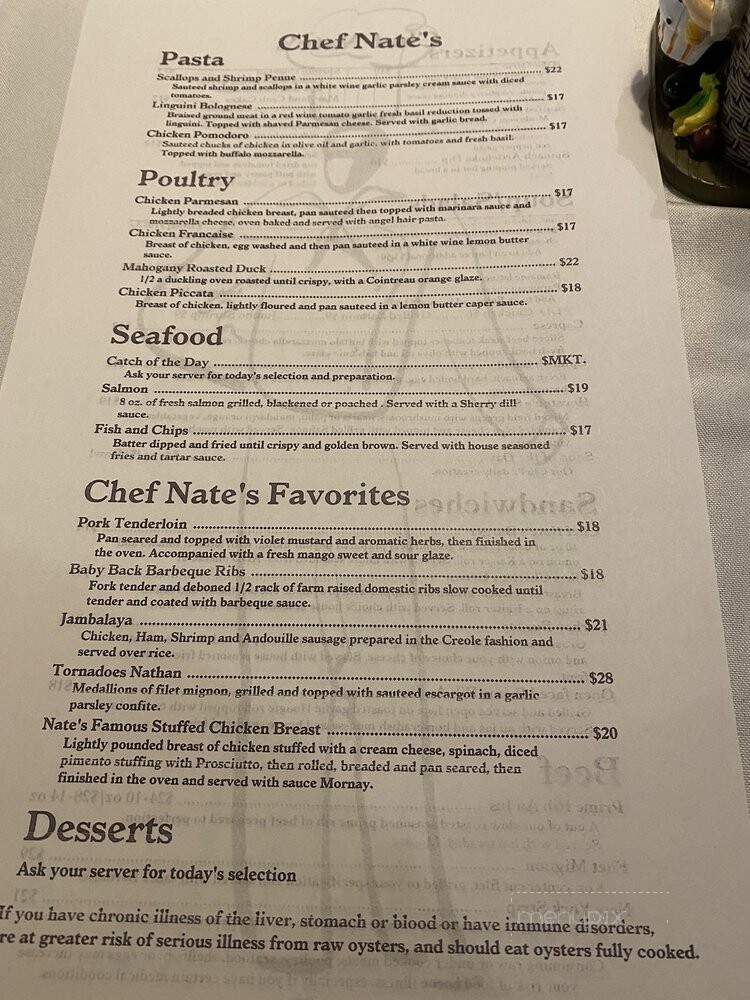 Chef Nate's - Wilton Manors, FL menu_pic