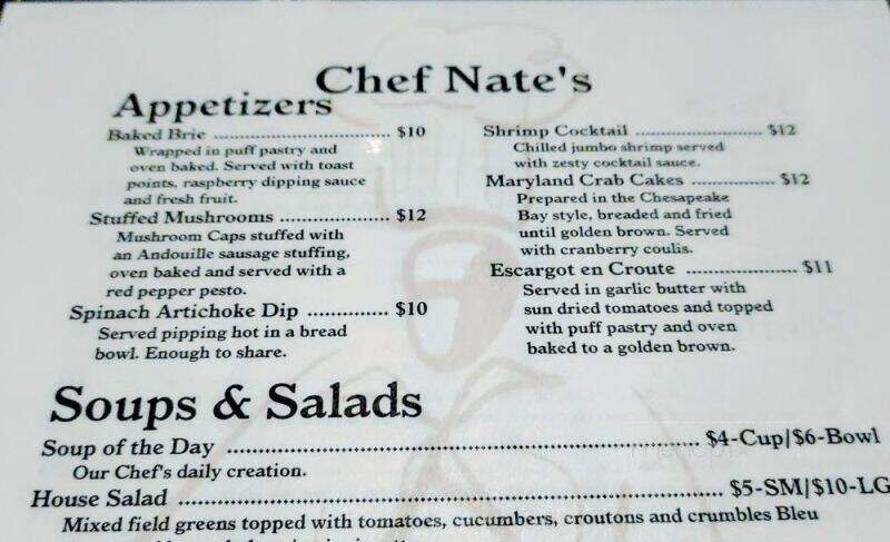 Chef Nate's - Wilton Manors, FL menu_pic