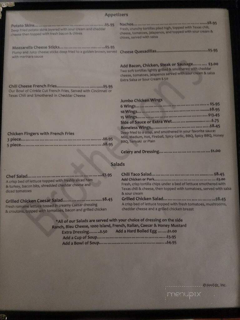 Brotherton's Family Restaurant - Cincinnati, OH menu_pic