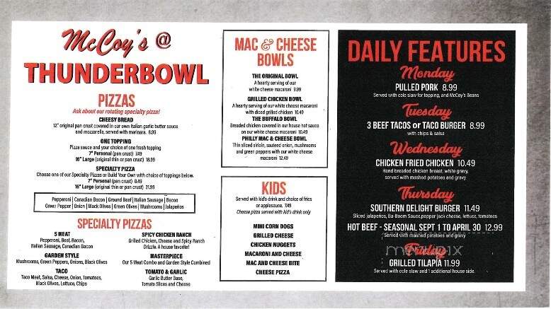 McCoy's - Council Bluffs, IA menu_pic