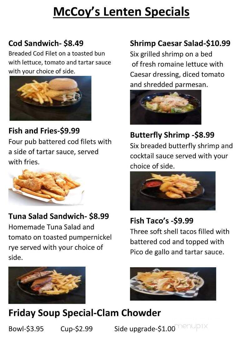McCoy's - Council Bluffs, IA menu_pic