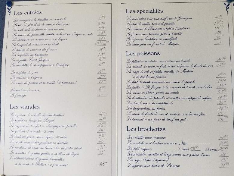 Cafe Royal - Saint-Georges, QC menu_pic