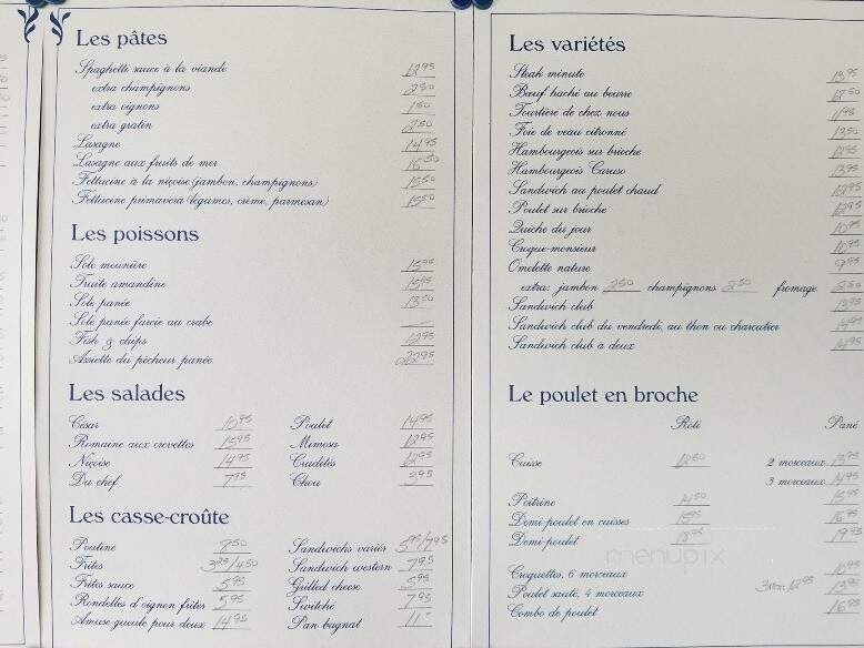 Cafe Royal - Saint-Georges, QC menu_pic