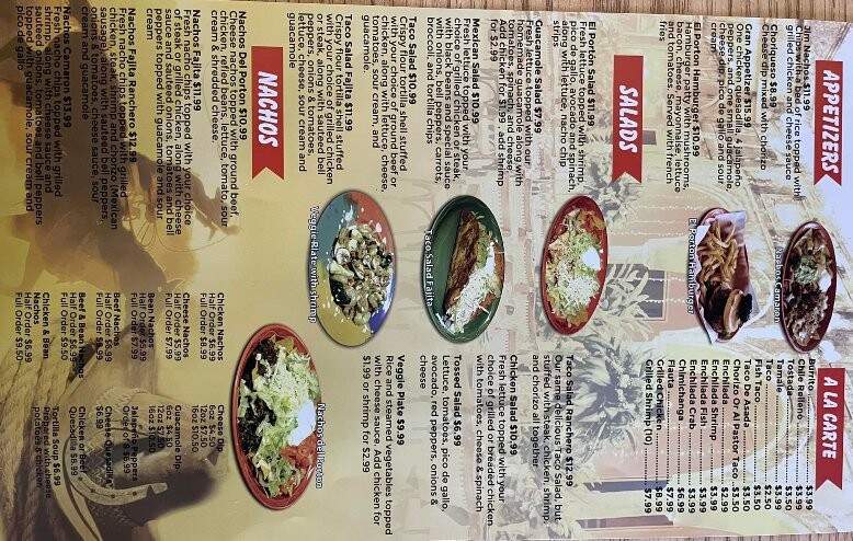 El Portal Mexican Restaurant - Shenandoah, IA menu_pic