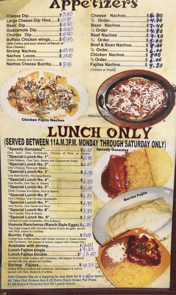 El Giro Mexican Restaurant - Mobile, AL menu_pic