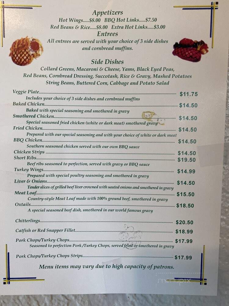 R & R Soulfoods - Carson, CA menu_pic
