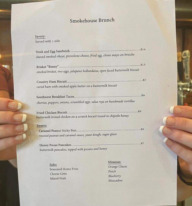 Smokehouse at Steve's - Graham, NC menu_pic