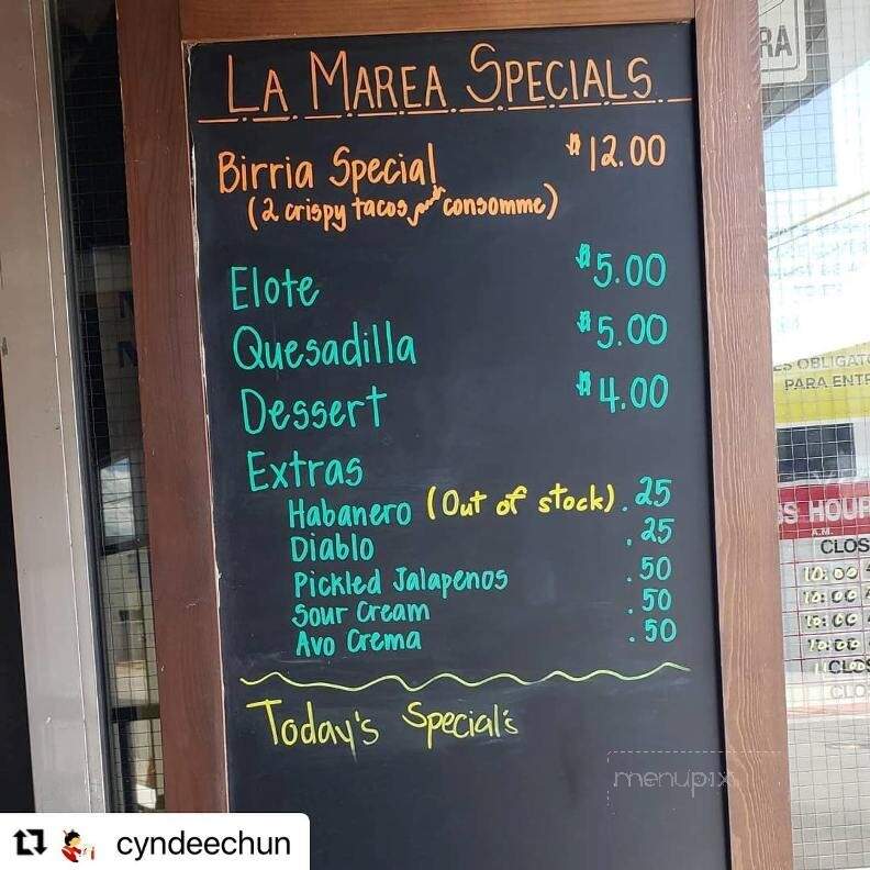 Taqueria La Marea - Honolulu, HI menu_pic