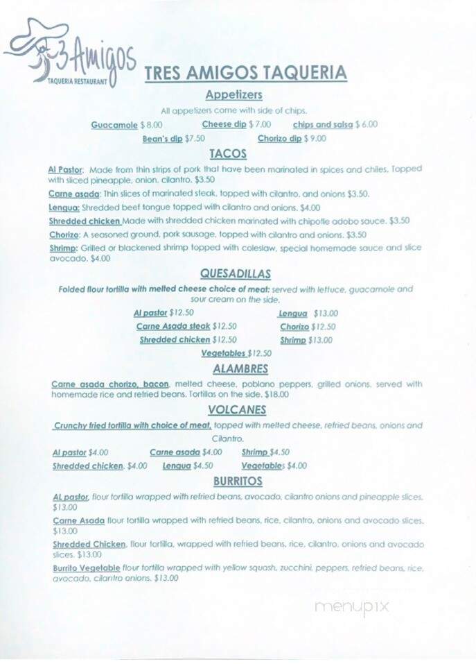 Tres Amigos Taqueria - Fort Myers, FL menu_pic