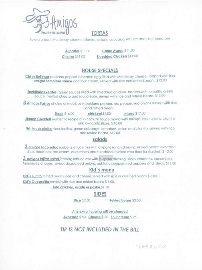 Tres Amigos Taqueria - Fort Myers, FL menu_pic