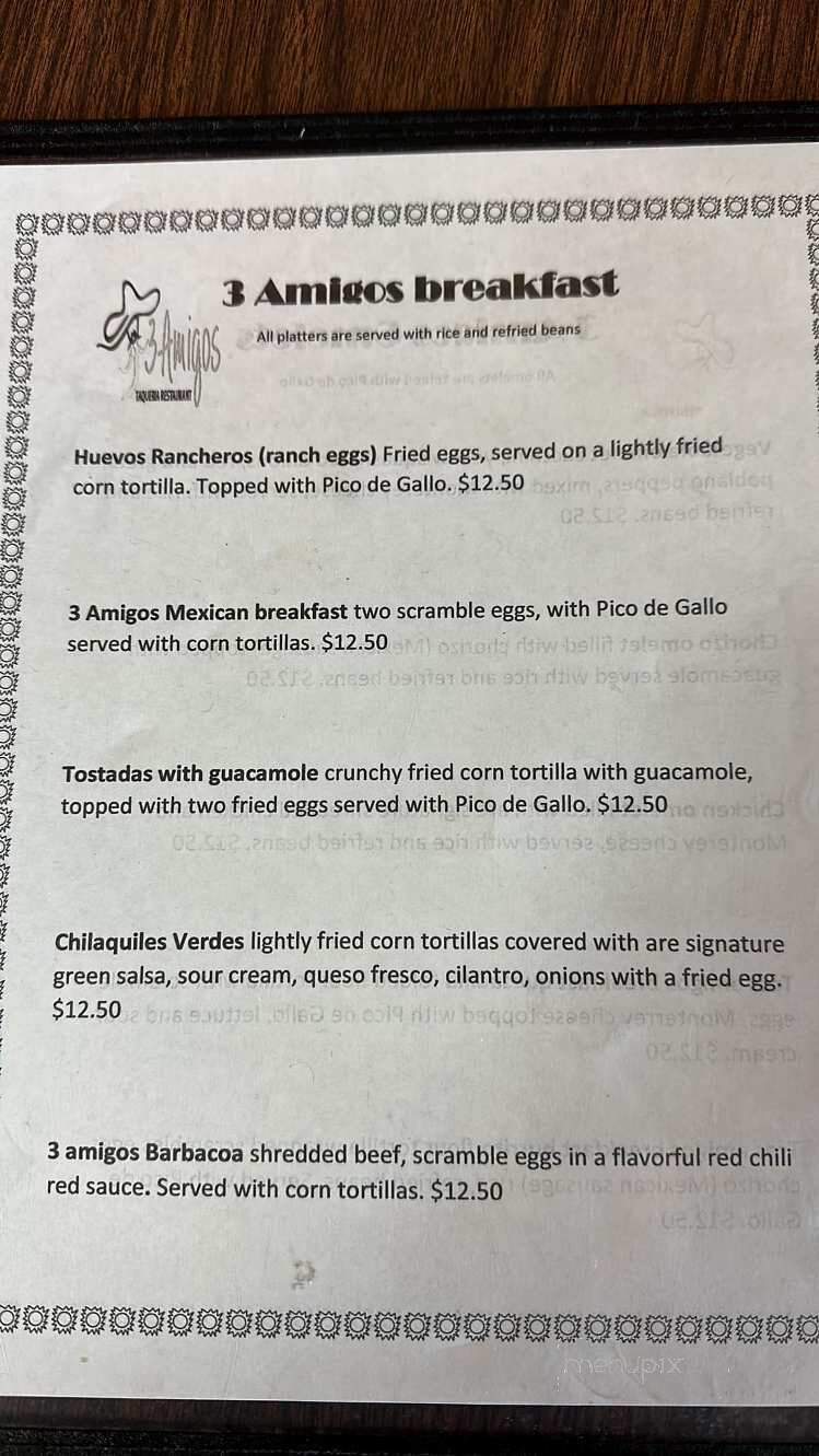 Tres Amigos Taqueria - Fort Myers, FL menu_pic