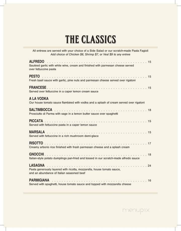 Indulge Italian Eatery - Myrtle Beach, SC menu_pic