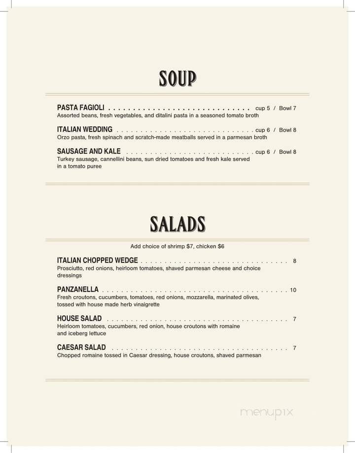 Indulge Italian Eatery - Myrtle Beach, SC menu_pic