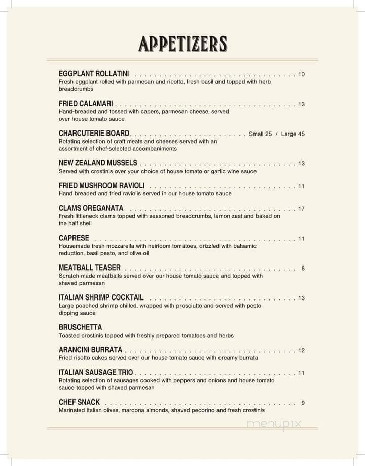 Indulge Italian Eatery - Myrtle Beach, SC menu_pic