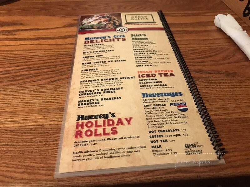 Harvey Hinklemeyers - Peru, IN menu_pic