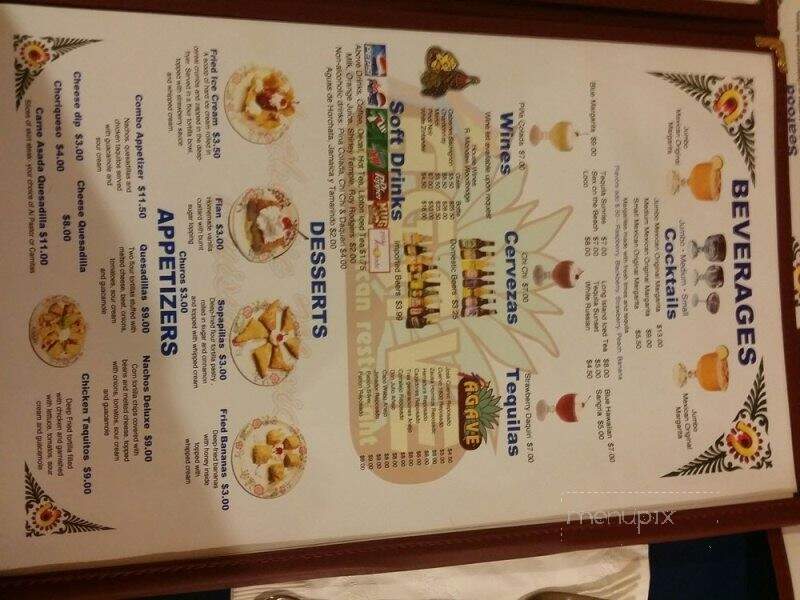 Agave - Afton, WY menu_pic