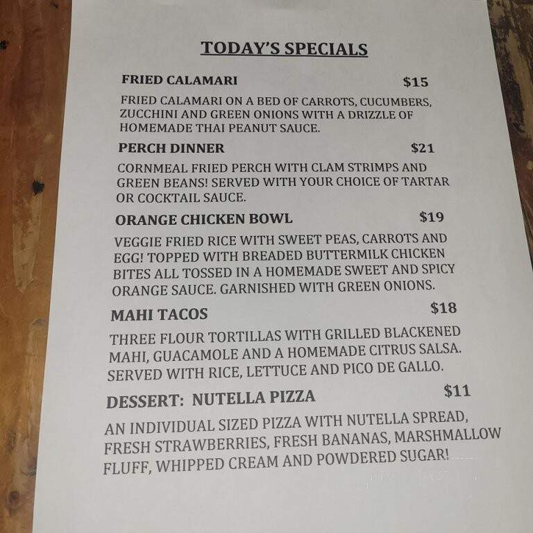 Clarkston Tap - Clarkston, MI menu_pic