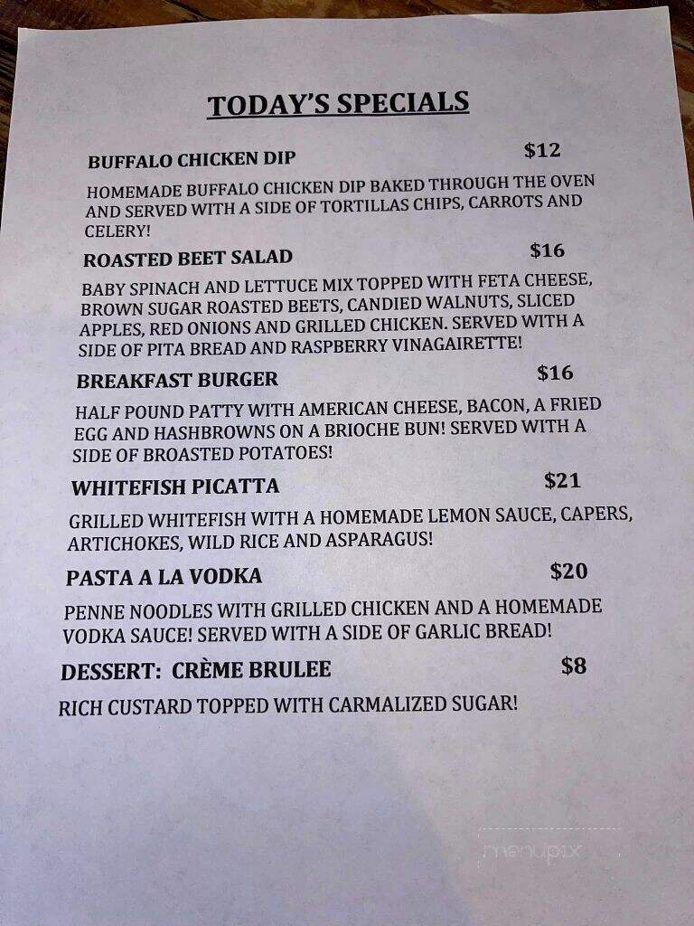 Clarkston Tap - Clarkston, MI menu_pic