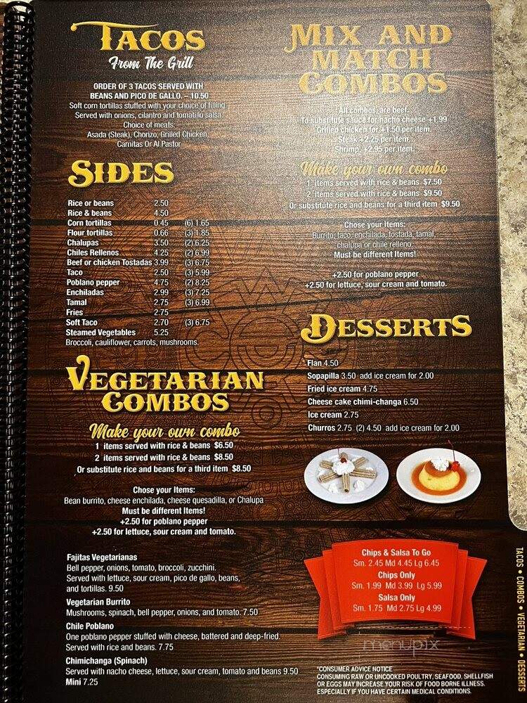 Tequila Mexican Restaurant - Dallas, GA menu_pic