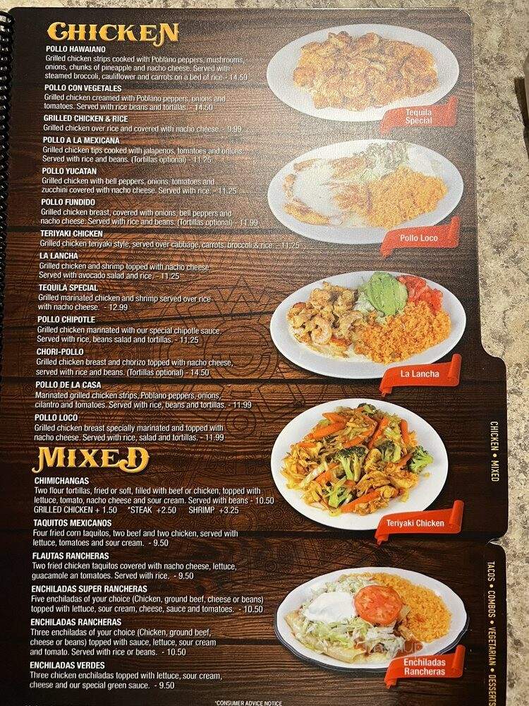 Tequila Mexican Restaurant - Dallas, GA menu_pic