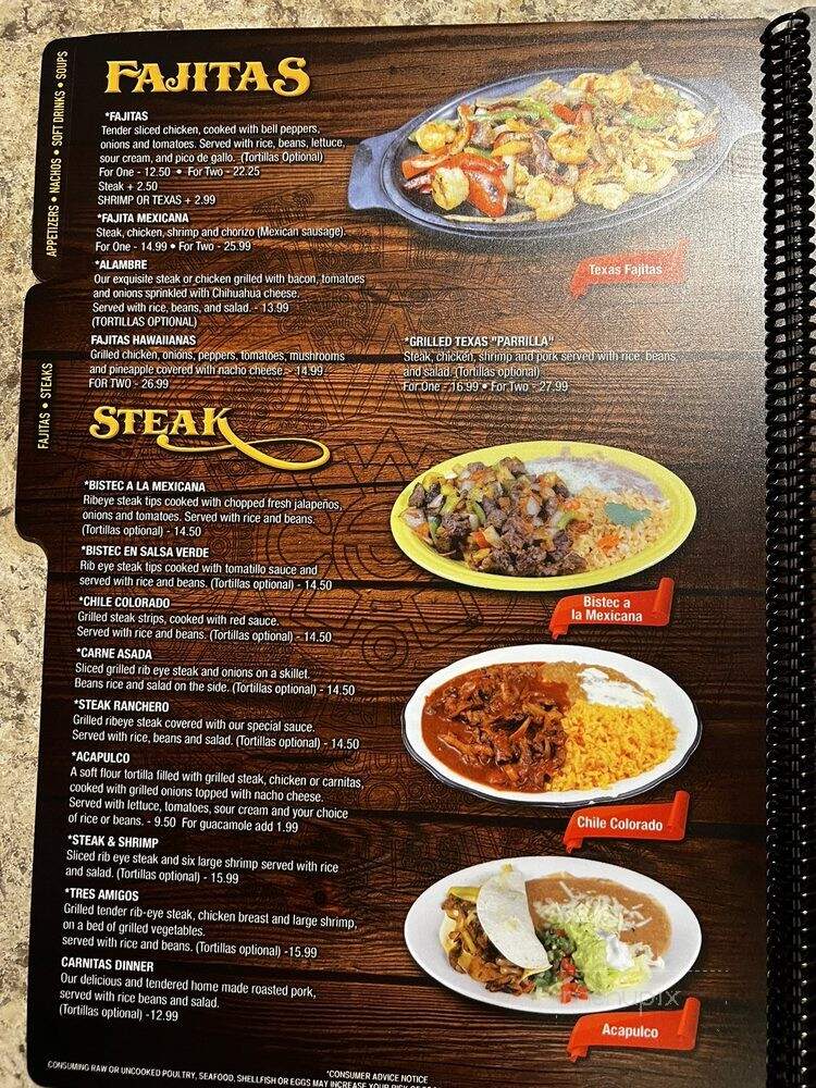 Tequila Mexican Restaurant - Dallas, GA menu_pic