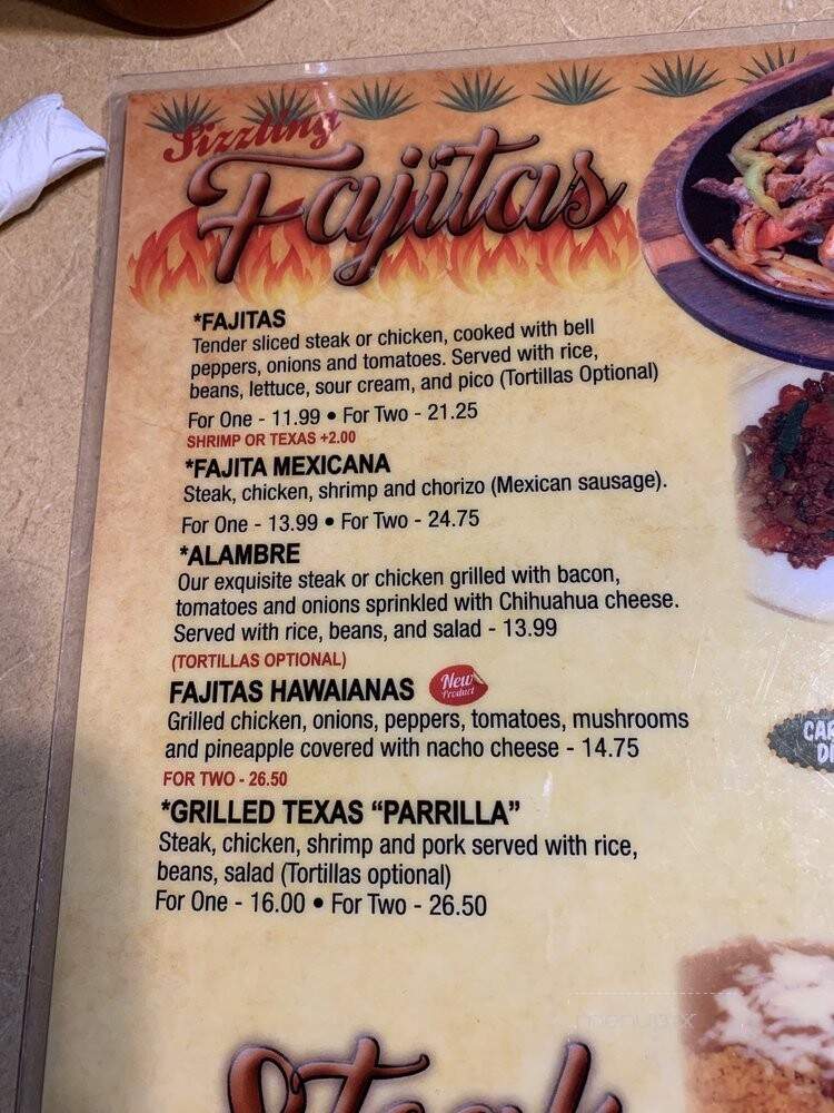 Tequila Mexican Restaurant - Dallas, GA menu_pic