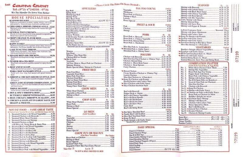Lodi Chinatown Gourmet Kitchen - Lodi, NJ menu_pic