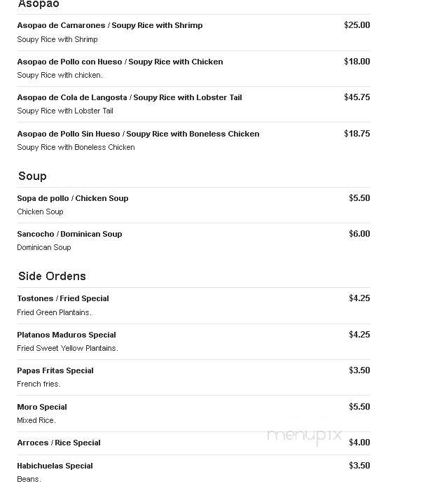 Mambi Restaurant - New York, NY menu_pic
