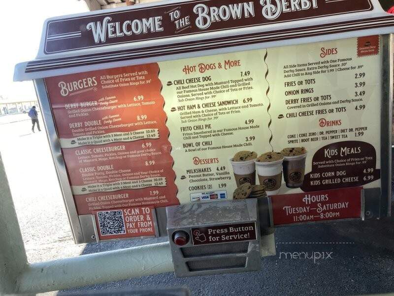 Brown Derby Drive-In - Shawnee, OK menu_pic