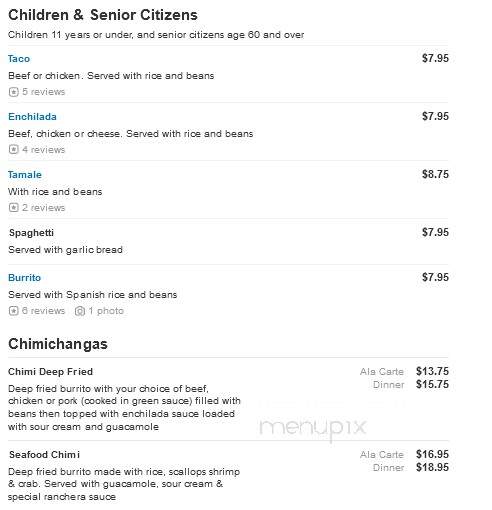 Don Jose's Mexican Restaurant - Soldotna, AK menu_pic