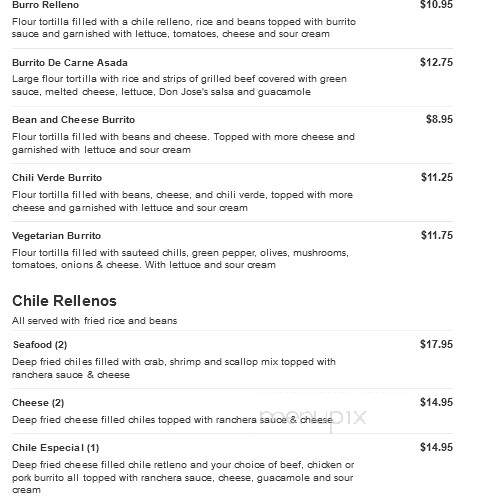 Don Jose's Mexican Restaurant - Soldotna, AK menu_pic