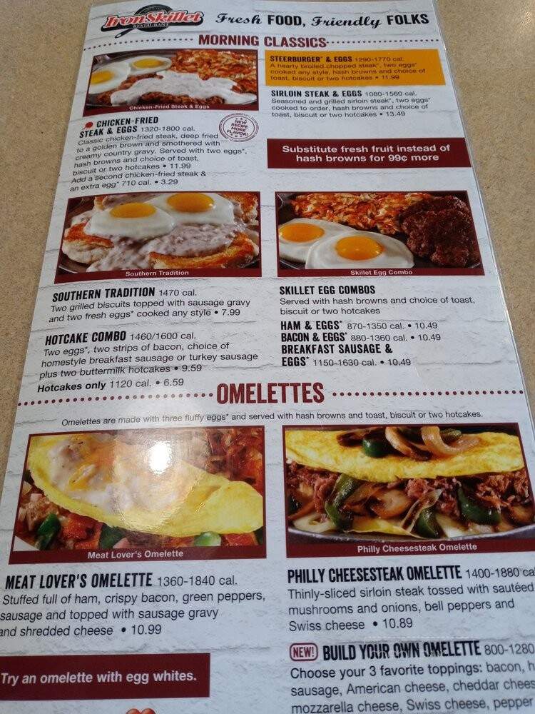 Iron Skillet - Glendale, KY menu_pic