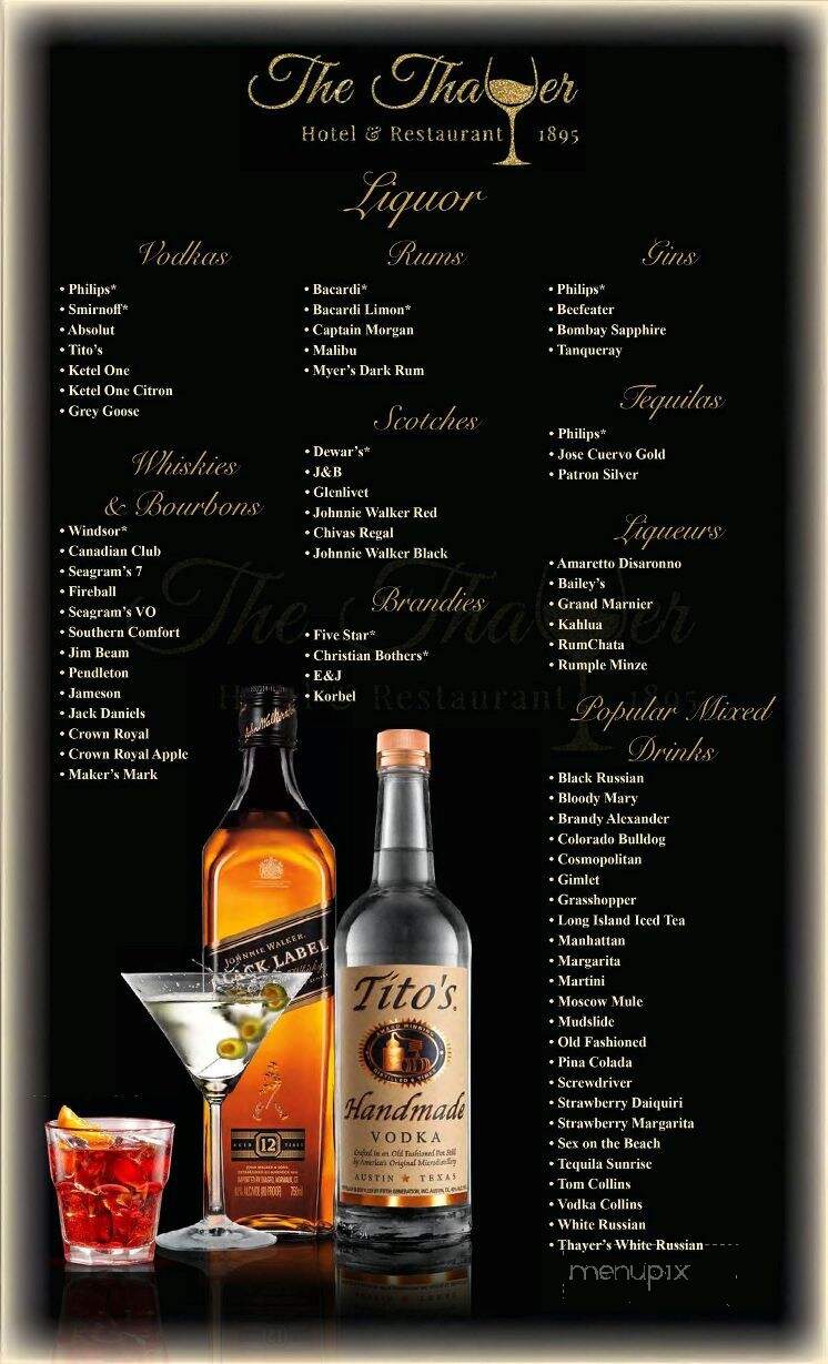 The Thayer - Annandale, MN menu_pic