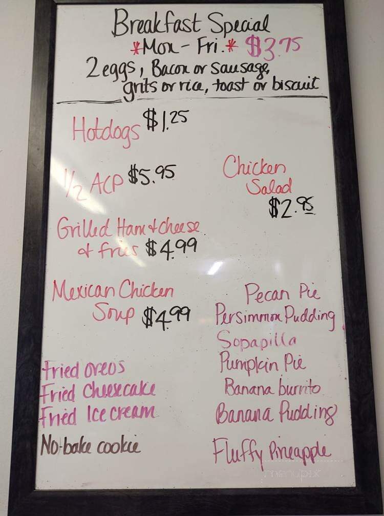 Marli's Grille - Richfield, NC menu_pic