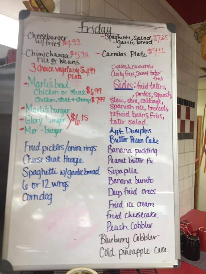 Marli's Grille - Richfield, NC menu_pic