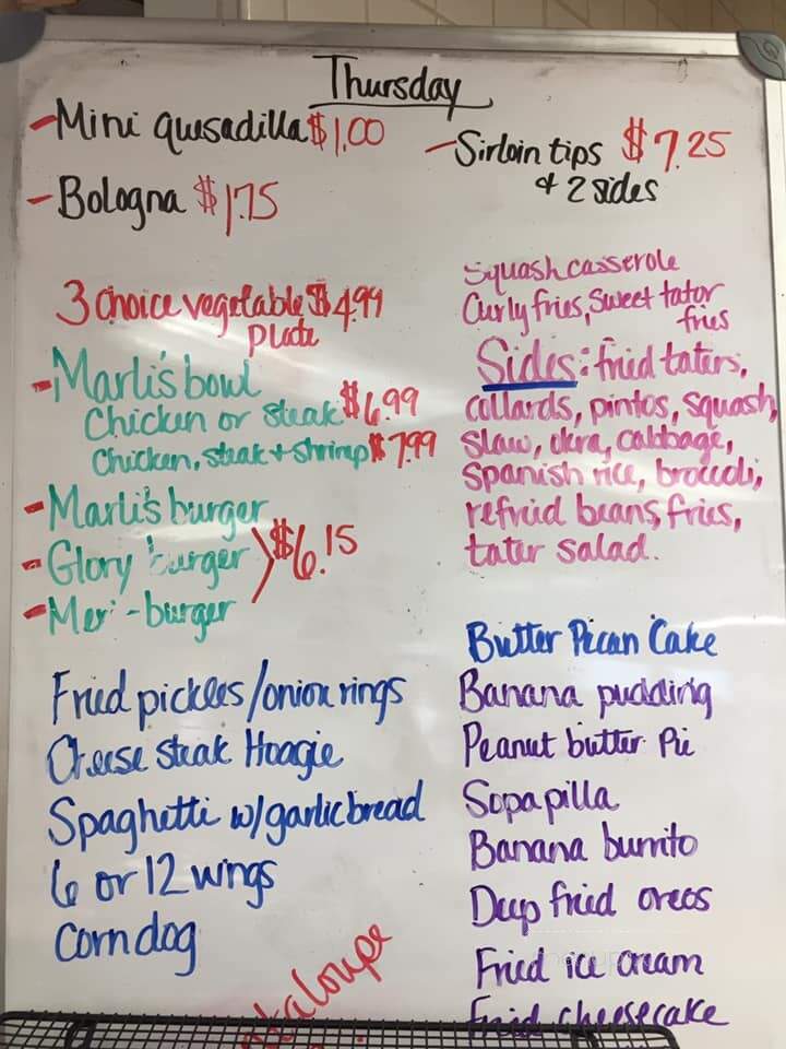 Marli's Grille - Richfield, NC menu_pic