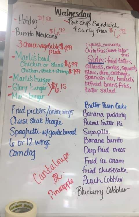 Marli's Grille - Richfield, NC menu_pic